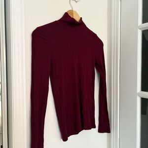 Wilfred Deep Red Long Sleeve Turtleneck